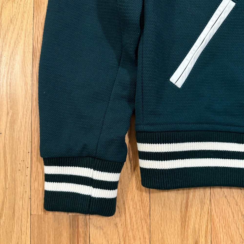 Sporty & Rich Monaco Wool Varsity Jacket in Forest - Picture 5 of 14